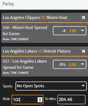 Parlay Example