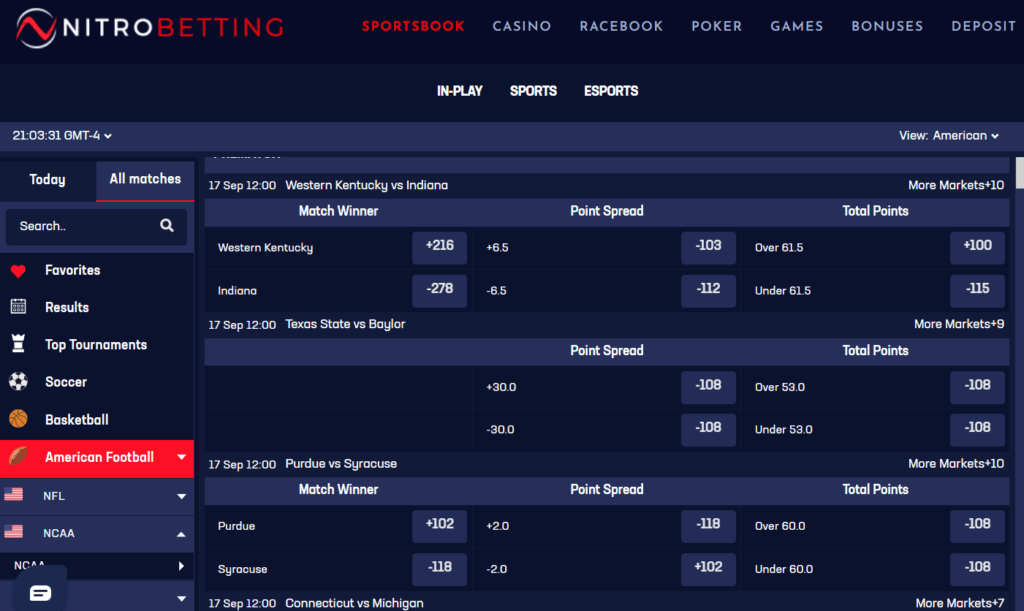 Nitrobetting Dashboard